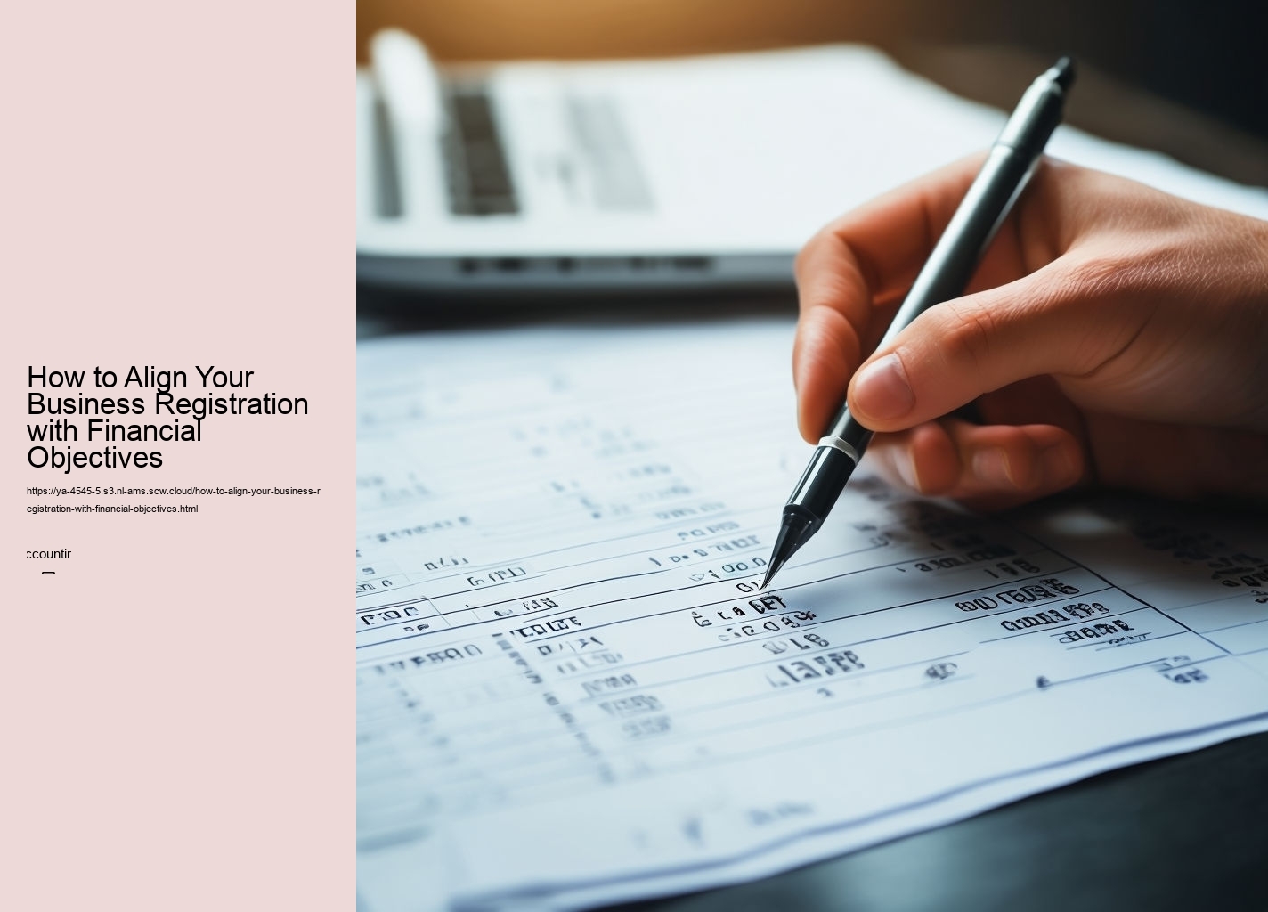 How to Align Your Business Registration with Financial Objectives